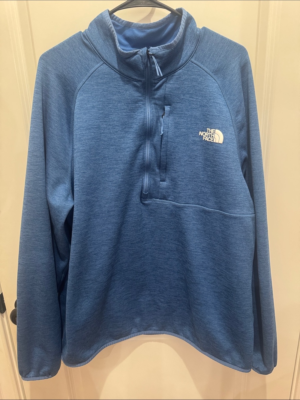 The North Face Heathered Blue Quarter-Zip Pullover